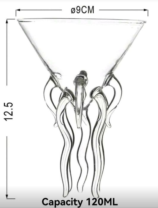 Комплект от 2бр чаши за коктейл октопод