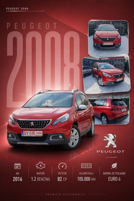 Peugeot 2008 1.2 benzina *GARANȚIE* 2016 /Navigatie / 105.000 km /RATE