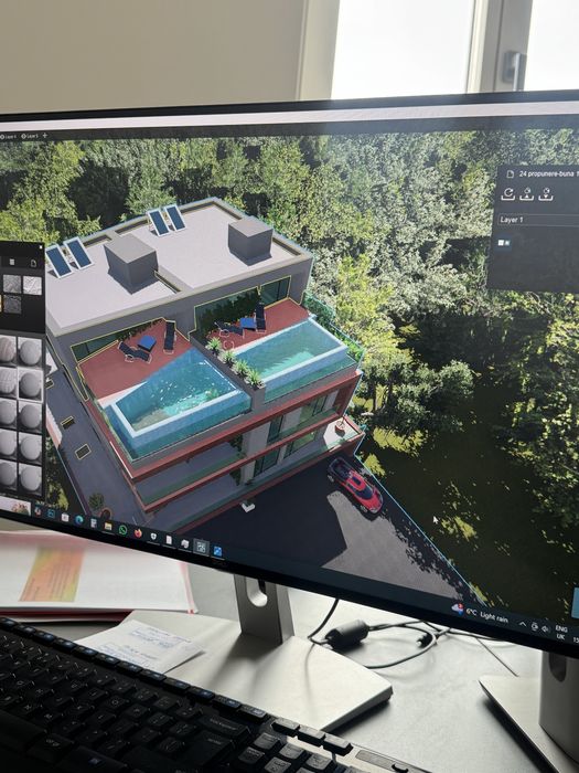 Vand teren autorizat 2 case cu panorama si piscina cluj