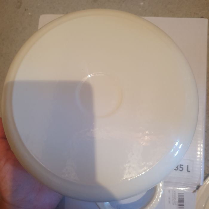 Ceaun din fonta emailata 2.8L, Lätt Home, cu capac 22 cm, alb