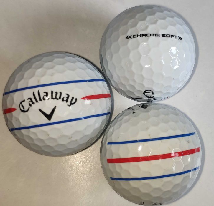 Golf Balls, Titleist Pro V1, TaylorMade TP5, Callaway Chrome Soft, .