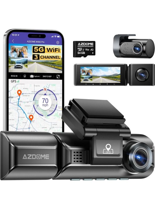 AZDOME M550 PRO 4K видеорегистратор с 3 камерами конкурент+карта