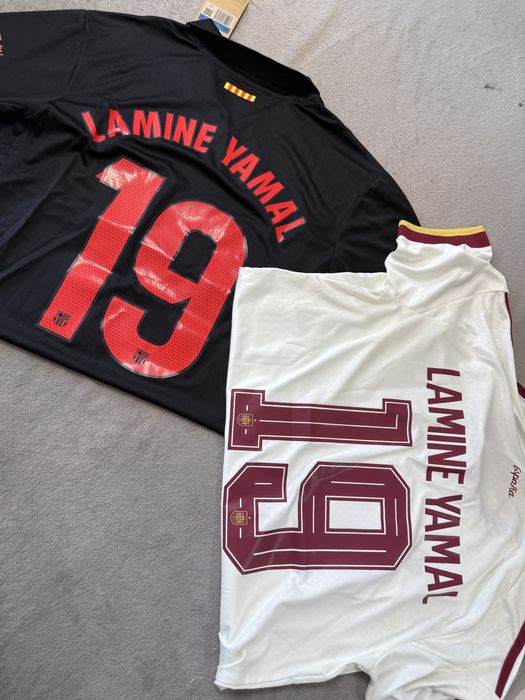 Set Bundle Tricou Lamine Yamal Spain M + Fc Barcelona M new nou