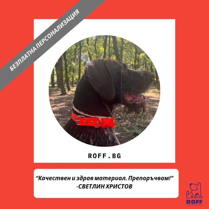 Каишка /за ловни кучета/- С ИМЕ И ТЕЛЕФОН