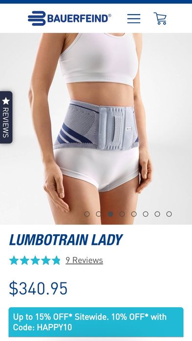 Orteza spate Centura lombara Bauerfiend Lumbo Train Lady nr 3