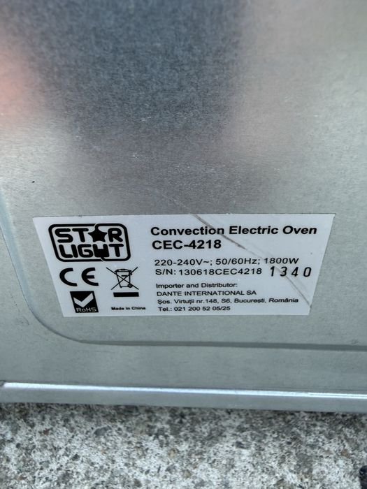 De vanzare cuptor elctric star light
