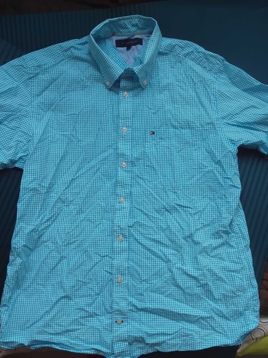 Tommy Hilfiger 100% оригинална мъжка риза с къс ръкав