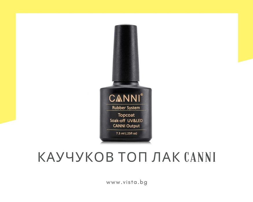 Професионален UV/LED каучуков топ лак CANNI – 7.3 мл.