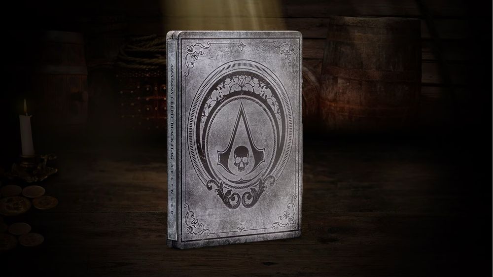 Assassin's Creed Black  Collector's Recynced PS5  si Black Chest PS4