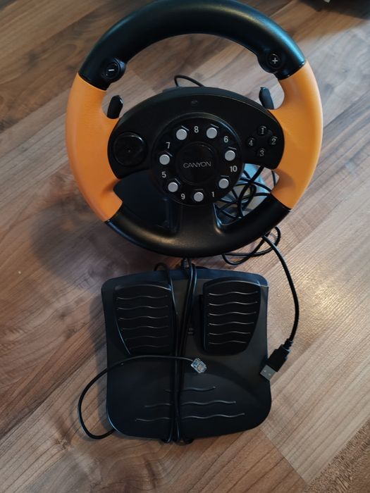 Volan Gaming PC cu Pedale Canyon CNG-GW01N – În stare excelentă!