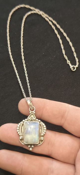 Lant si pandant argint piatra Lunii