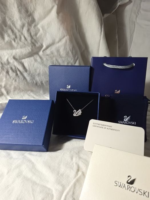 Lanț Swarovski White Swan(moving wing)