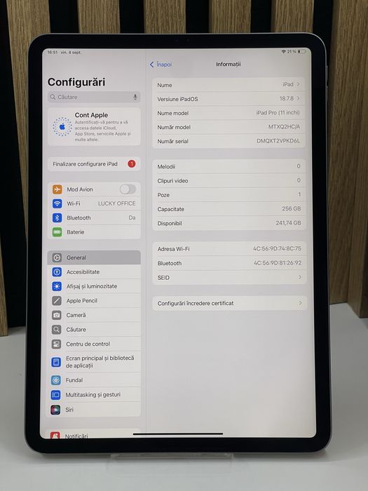 Ipad Pro 1 256Gb 11 Inch Garantie / Factura #61035