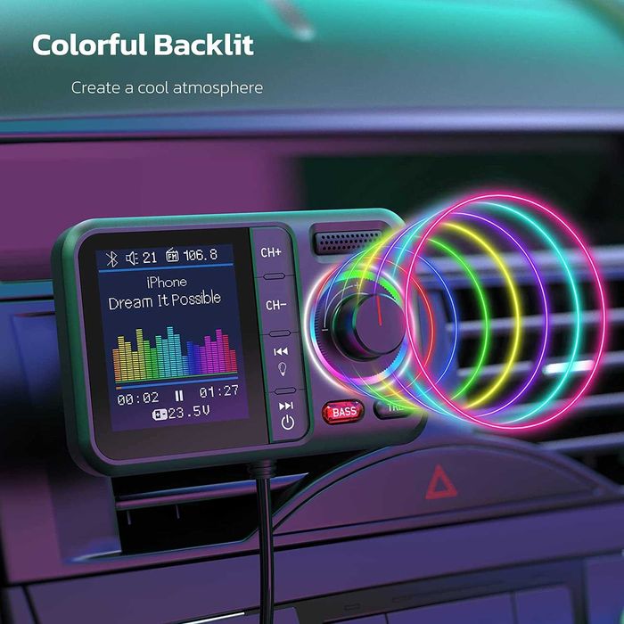 KM28 Bluetooth FM трансмитер тип"Nulaxy*