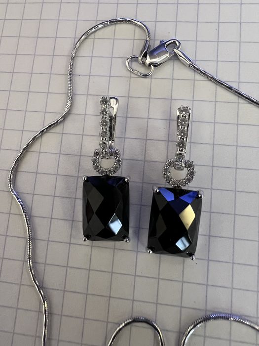 Комплект "Агат"  Золото 585* белое.