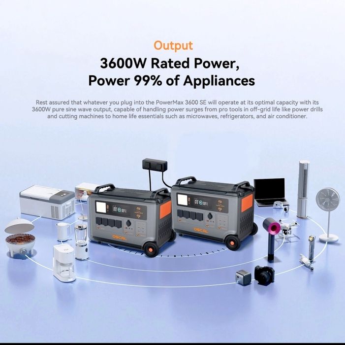 Statie de incarcare electrica portabila Oscal PowerMax 3600 SE 3600W 3600Wh