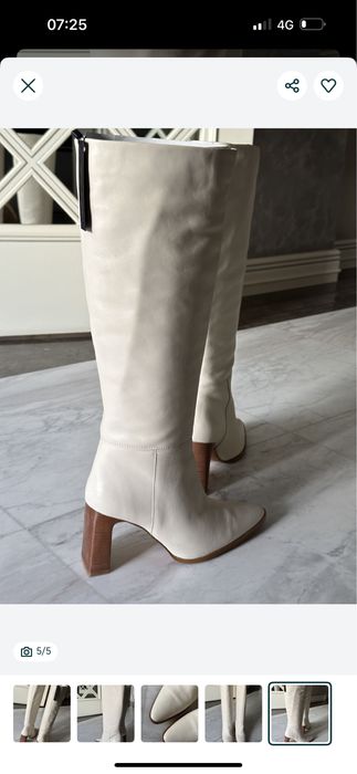 Сапоги кожаные massimo dutti 38 р