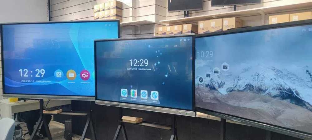 Интерактивная сенсорная доска,65/75/86/98 4К доставка установка 24/7