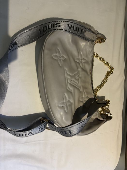 Кожена чанта сива