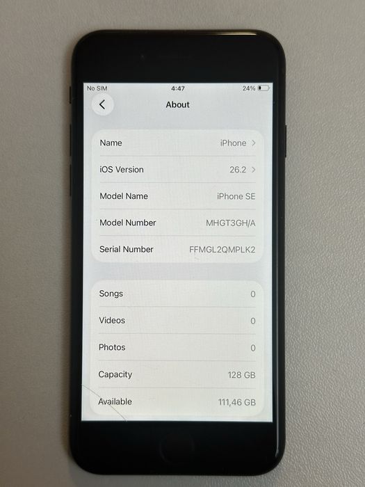 iPhone SE 2020 / 128GB / черен