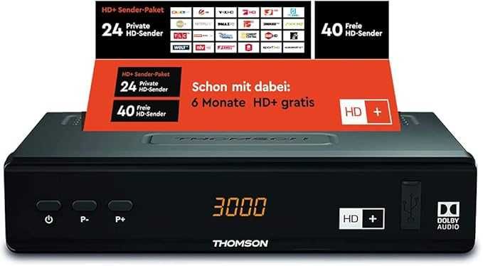 Thomson цифров HD+ сателитен приемник THS844 + карта 6 месеца безплатно включително Eurosport 1 в HD