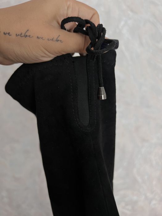 Замшевые сапоги