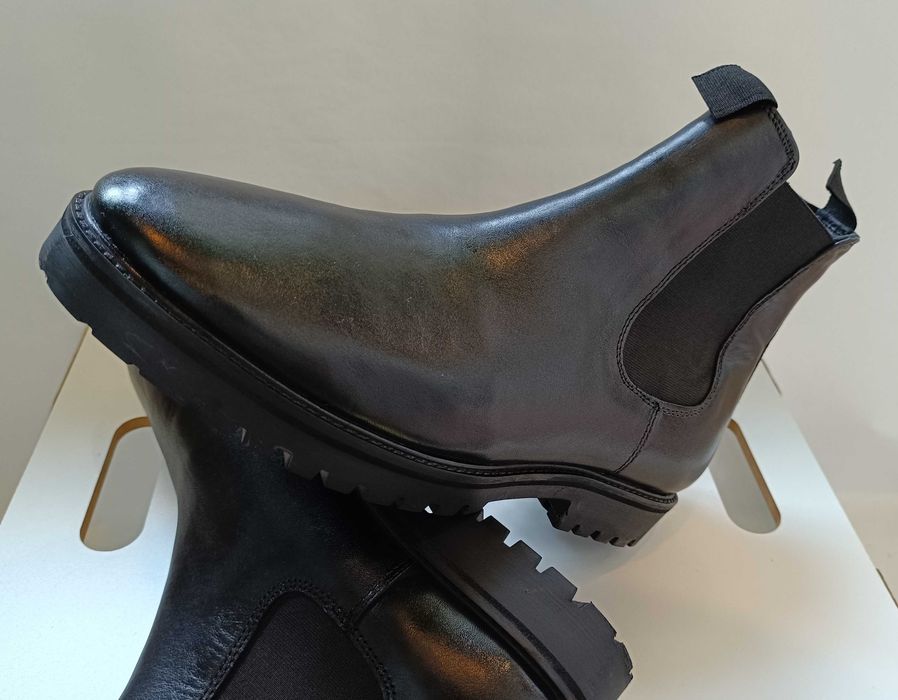 Ghete chelsea 43 plain toe premium ZIGN London piele naturala moale