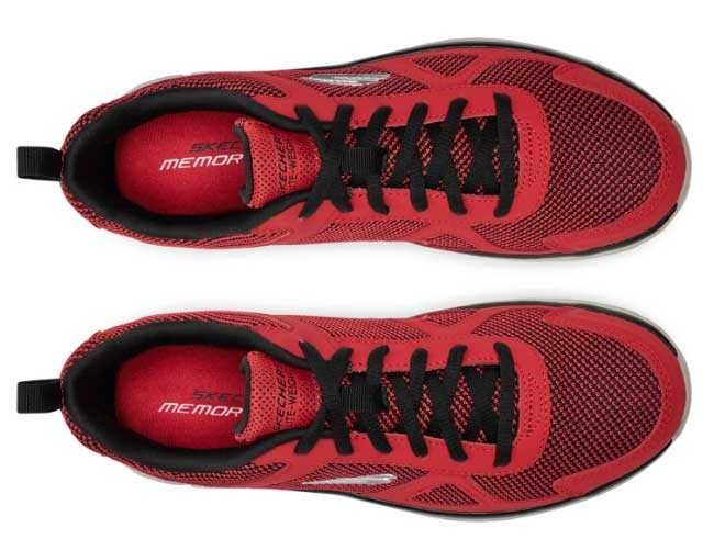 Skechers Track, lite-weight, memory foam, red/black, marime 42