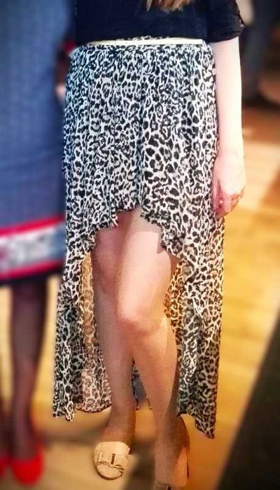Fusta Maxi Asimetrica Animal Print 'River Island'