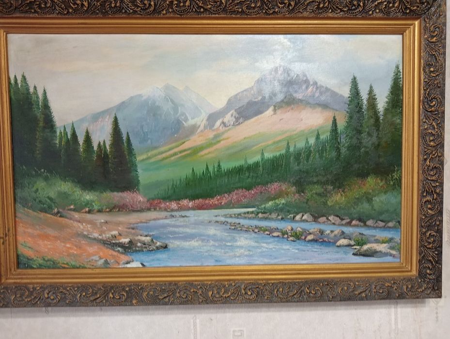 Картина маслом Алмаарасан ЕрланДжалиев .2001г.