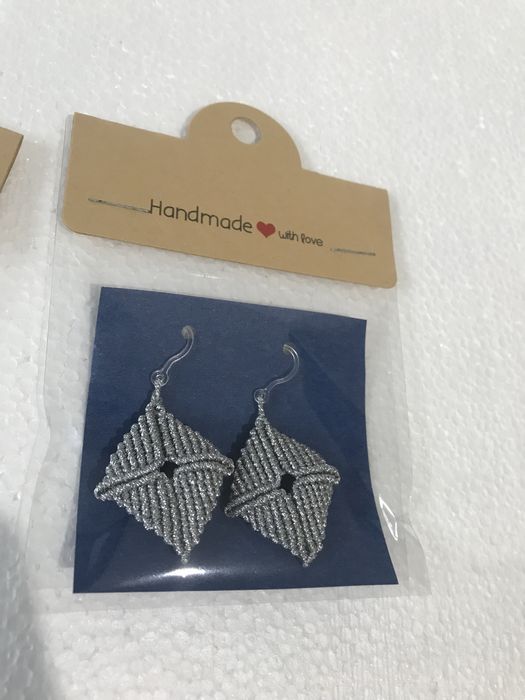 Cercei handmade, macrame de purtat