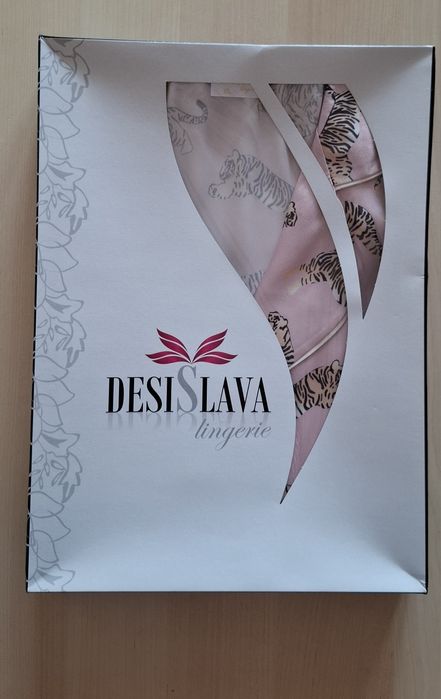 Пижама Нощница сатен  ХЛ размер розова