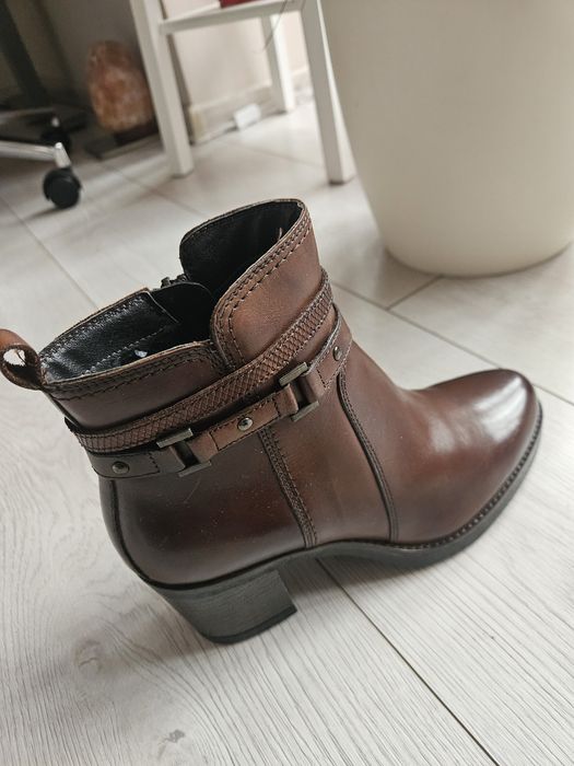 Botine piele maro