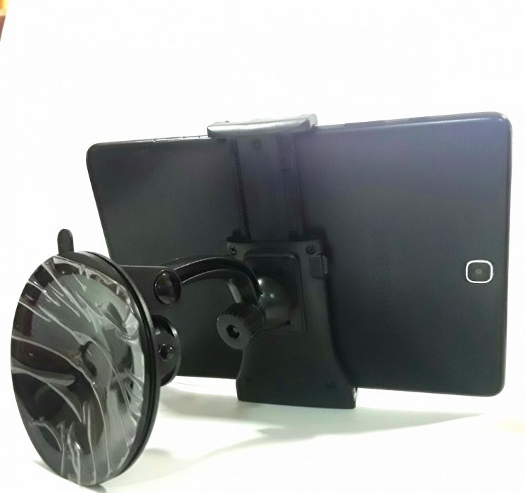 SUPORT 7"-10,1"pentru TABLETA sau TELEFON cu fixare pe parbriz - NOU