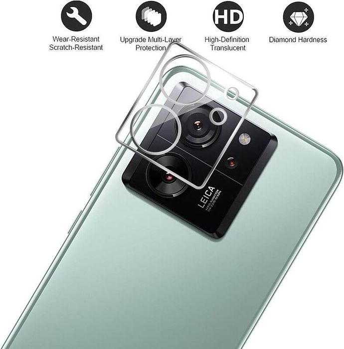 Стъклен Протектор за Камера за Xiaomi 14T / 14T Pro 13T Redmi Note 13