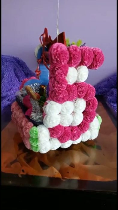 Цифра-корзинка на 5 лет 3в1