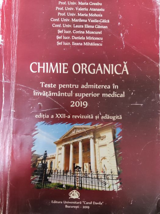 Vând 2 culegeri de teste de chimie pentru admitere
