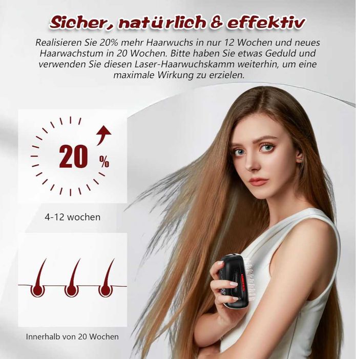 laserLocks Lasercomb-002 нов модел лазерен гребен за растеж на коса