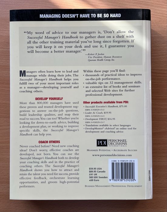 Successfull Managers Handbook - develop yourself, coach others