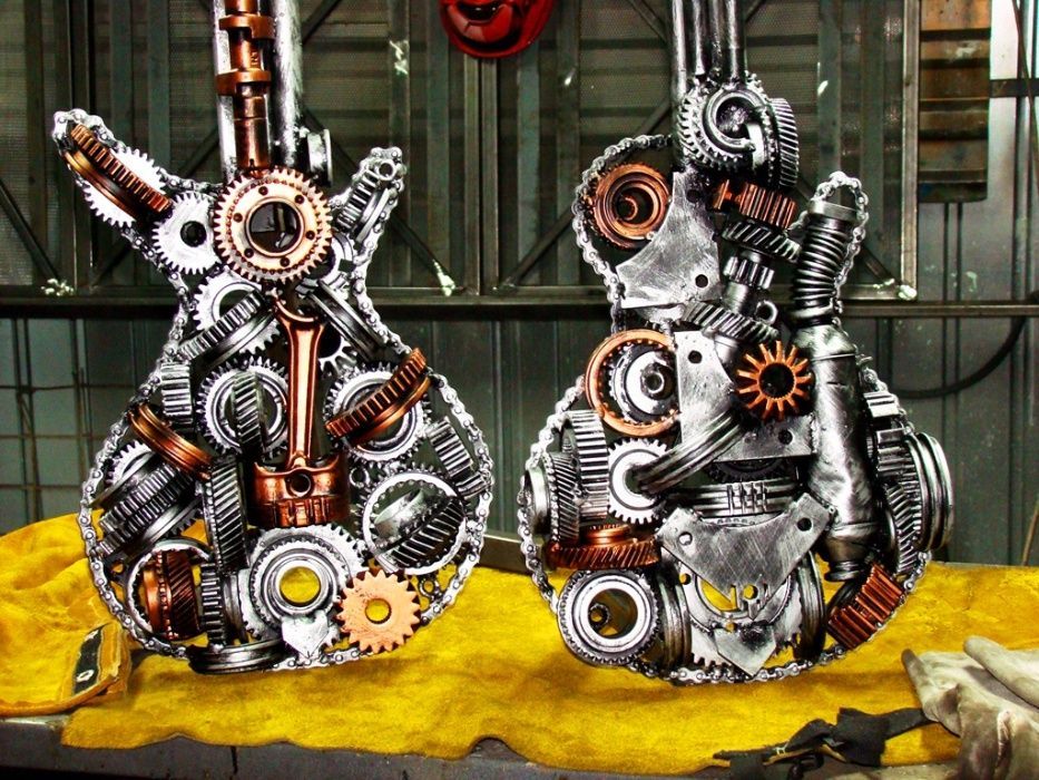 "Chitara" obiect decor stil industrial.Wall ART.