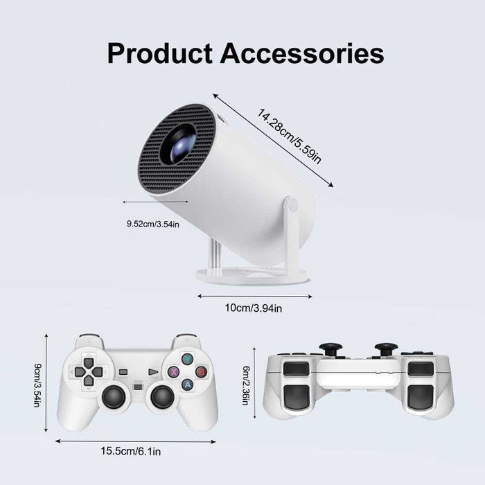 Безжичен Проектор 10 000 Вградени Игри Безжичен Стрийминг до Платформи