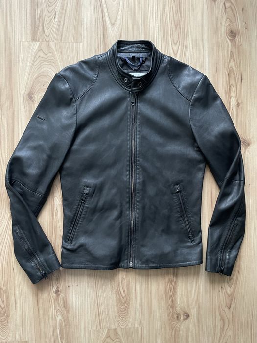 Superdry Idris Elba Premium Leather Racer Jacket/мъжко кожено(естествена) яке М