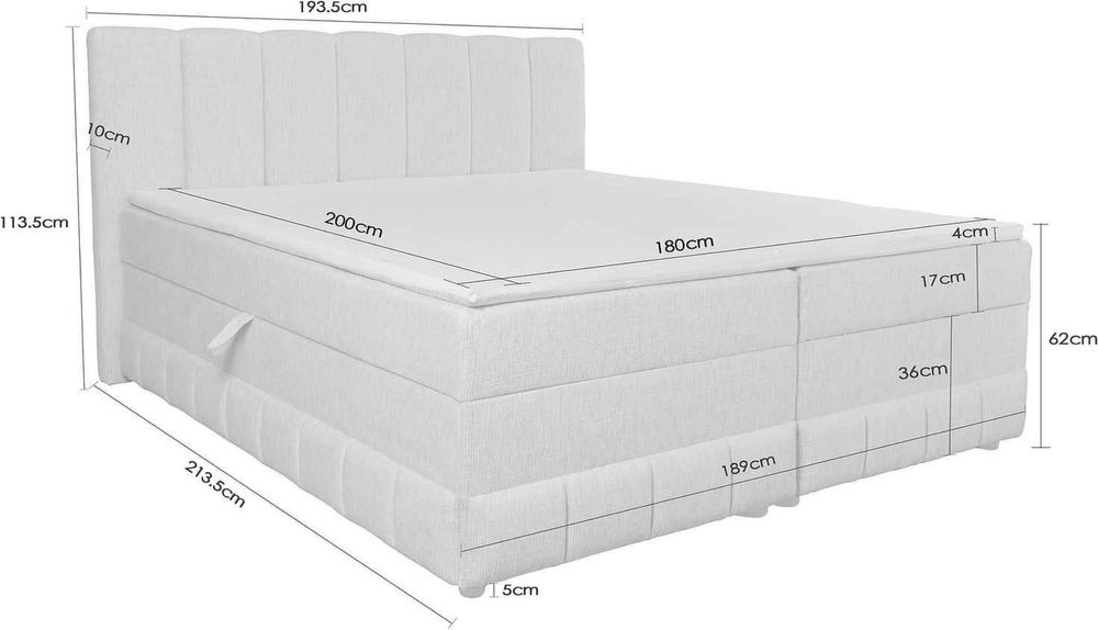 Pat boxspring 180x200