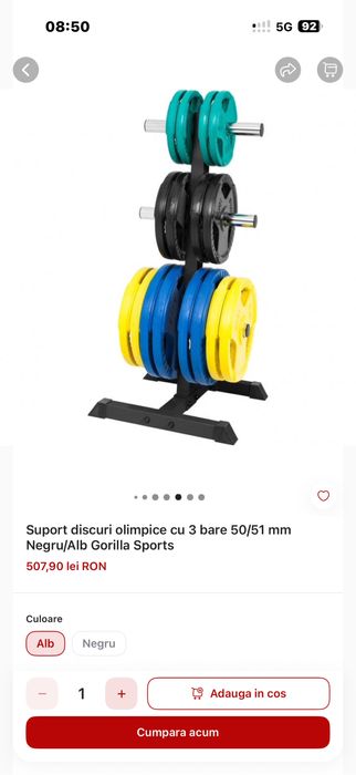 Suport pt. discuri 50-51 mm.Si 30-31 mm.Profi, noi,Haltere si gantere