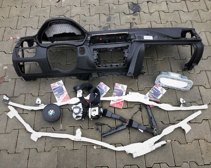BMW seria 3 4 F30 F34 F32 F36 F31 kit airbag volan pasager plansa bord