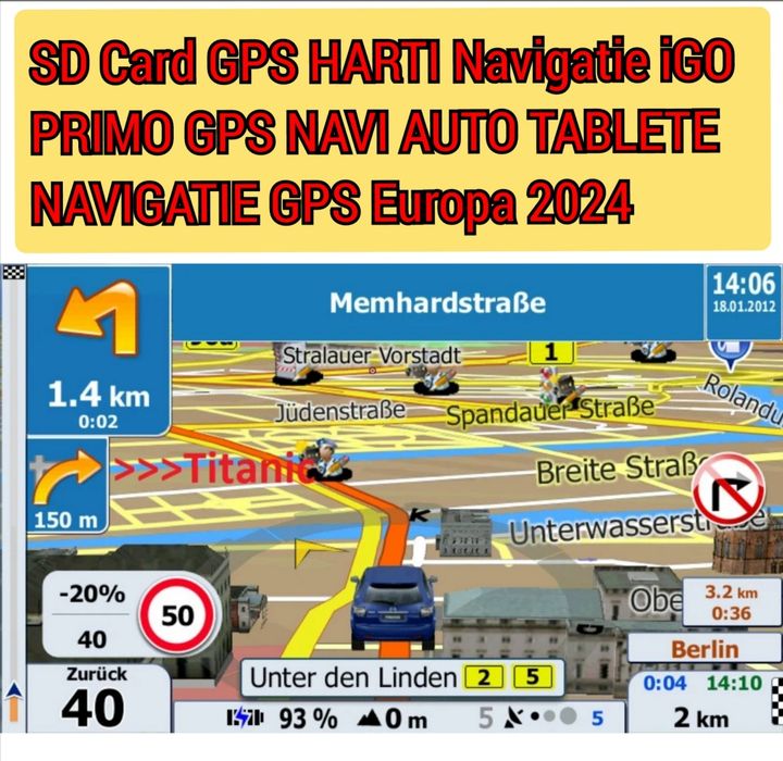 Soft si Harti GPS Camion TIR Taxi iGO Primo Update Gps Europa 2025