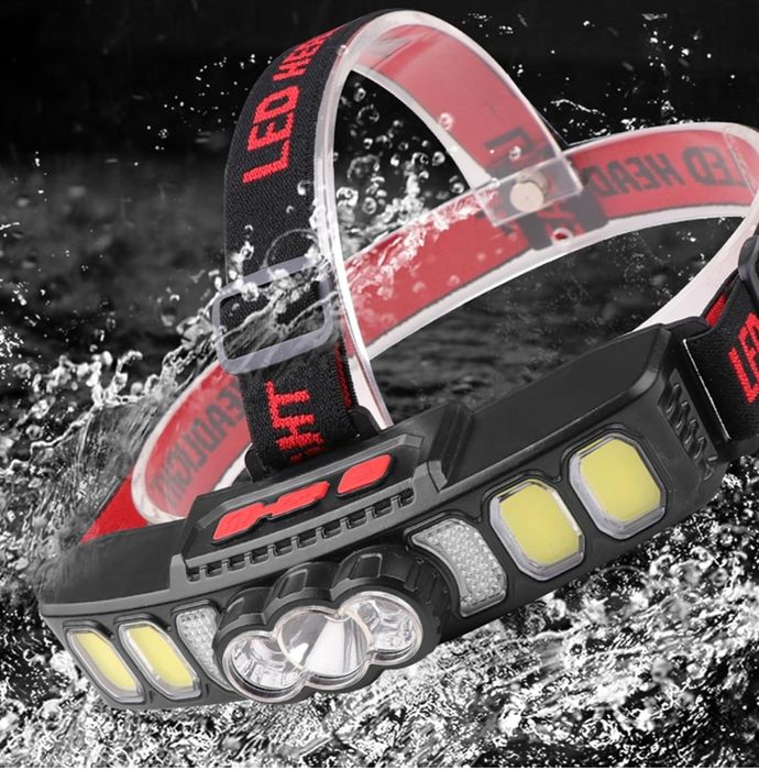 Lanterna de cap HX 811 cu 9 LED puternice si incarcare USB