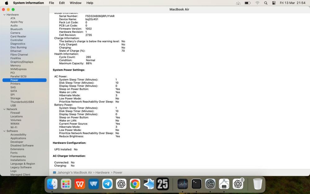 Macbook air M1 8/256 GB