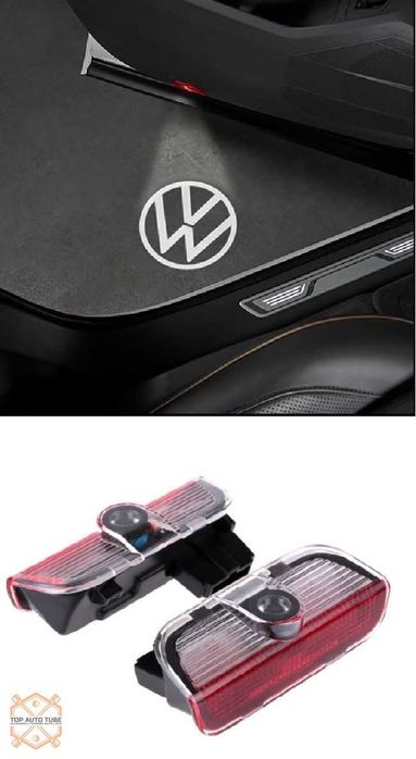 Set lampi led portiera cu logo VW Passat Jetta Golf CC Tiguan