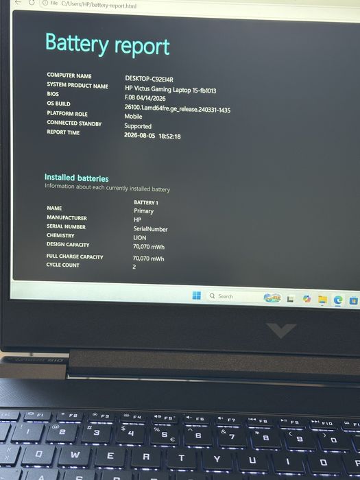 Laptop Gaming HP Victus 15 | Intel i7-13620H | 16GB RAM  DDR5 | RTX 5060 | SSD 512GB | NOU 2 Cicluri de Incarcare !